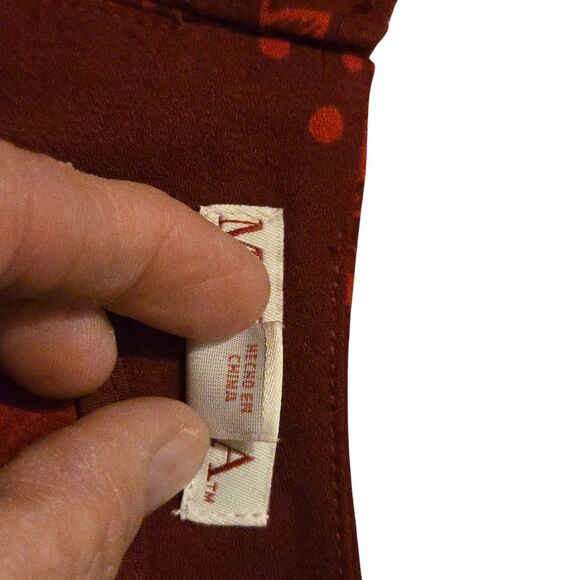 VTG Merona Slip Dress M Dark Academia Witchy Blood Red Silky Goblin Cottage - Picture 4 of 11